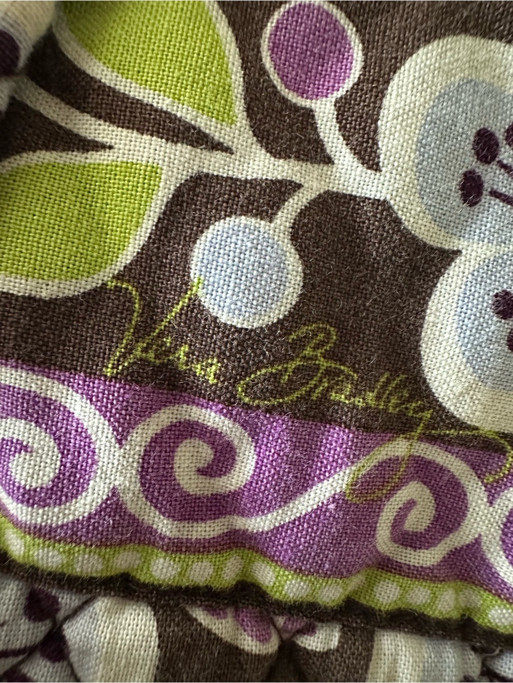 Vera Bradley Plum Petal Retired Large Quilted Tote w/ Matching Pouch - Picture 2 of 9